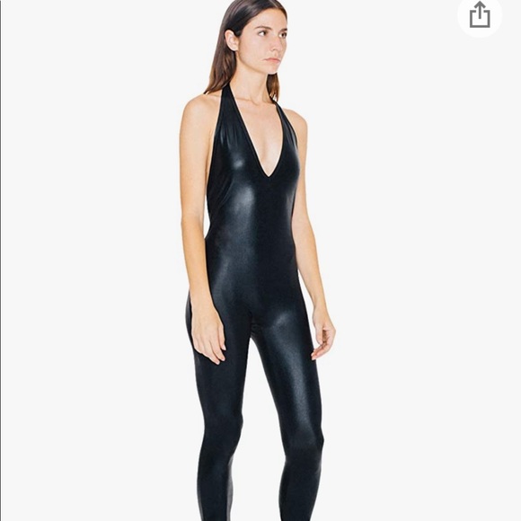 COPY - COPY - American Apparel Metallic Halter Catsuit 🐈‍⬛ - Picture 1 of 6